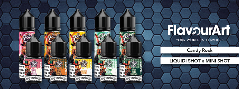 Linea Candy Rock Liquidi Shot 20ml e Mini Shot 10ml Flavourart